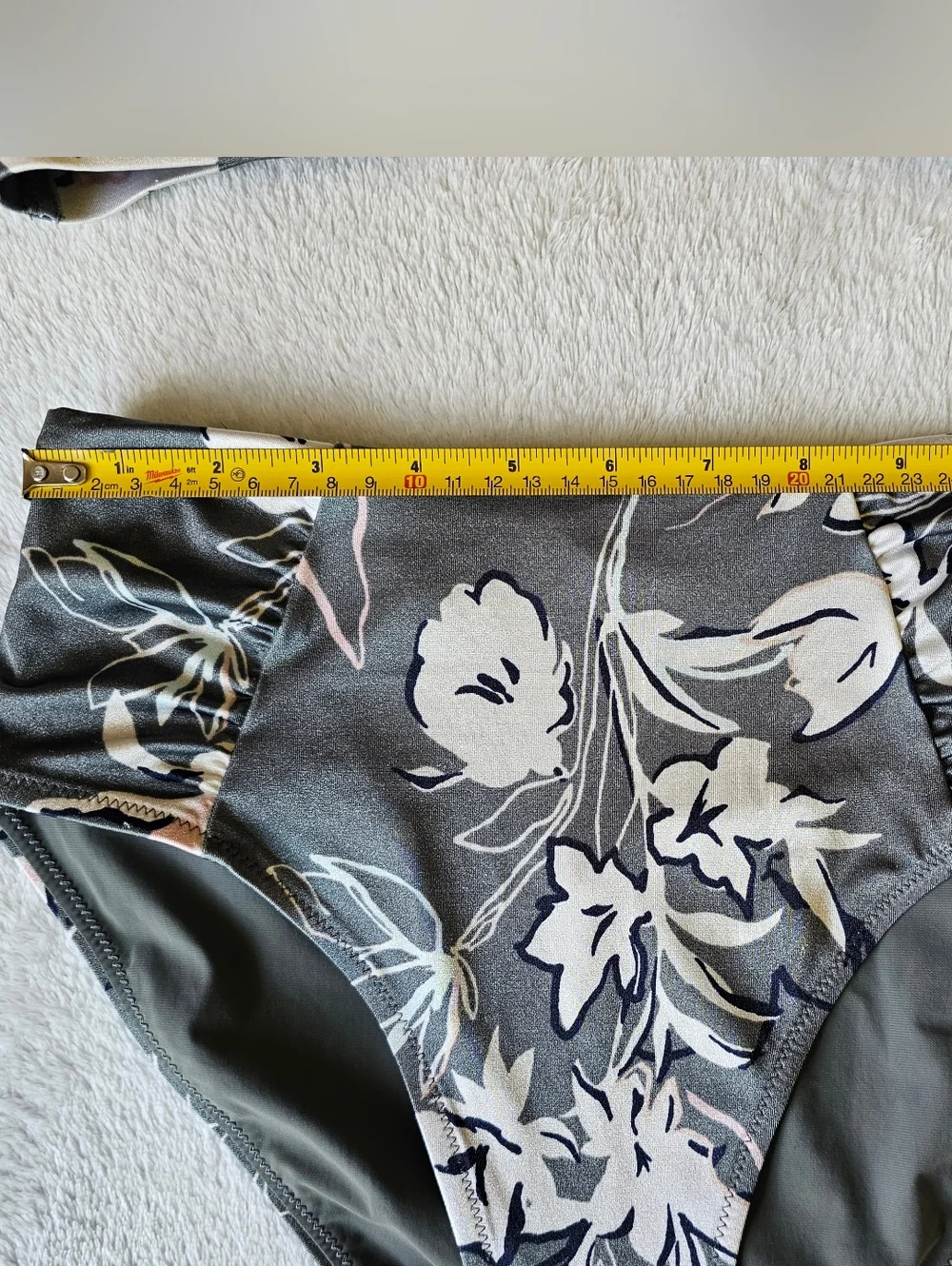 Athleta Aqualuxe High Rise Wildflower Bikini Bottoms XXS Cottagecore‎ Coastal
